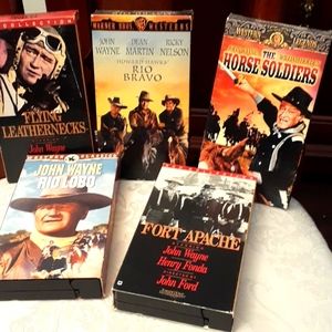 6 John Wayne VHS tapes